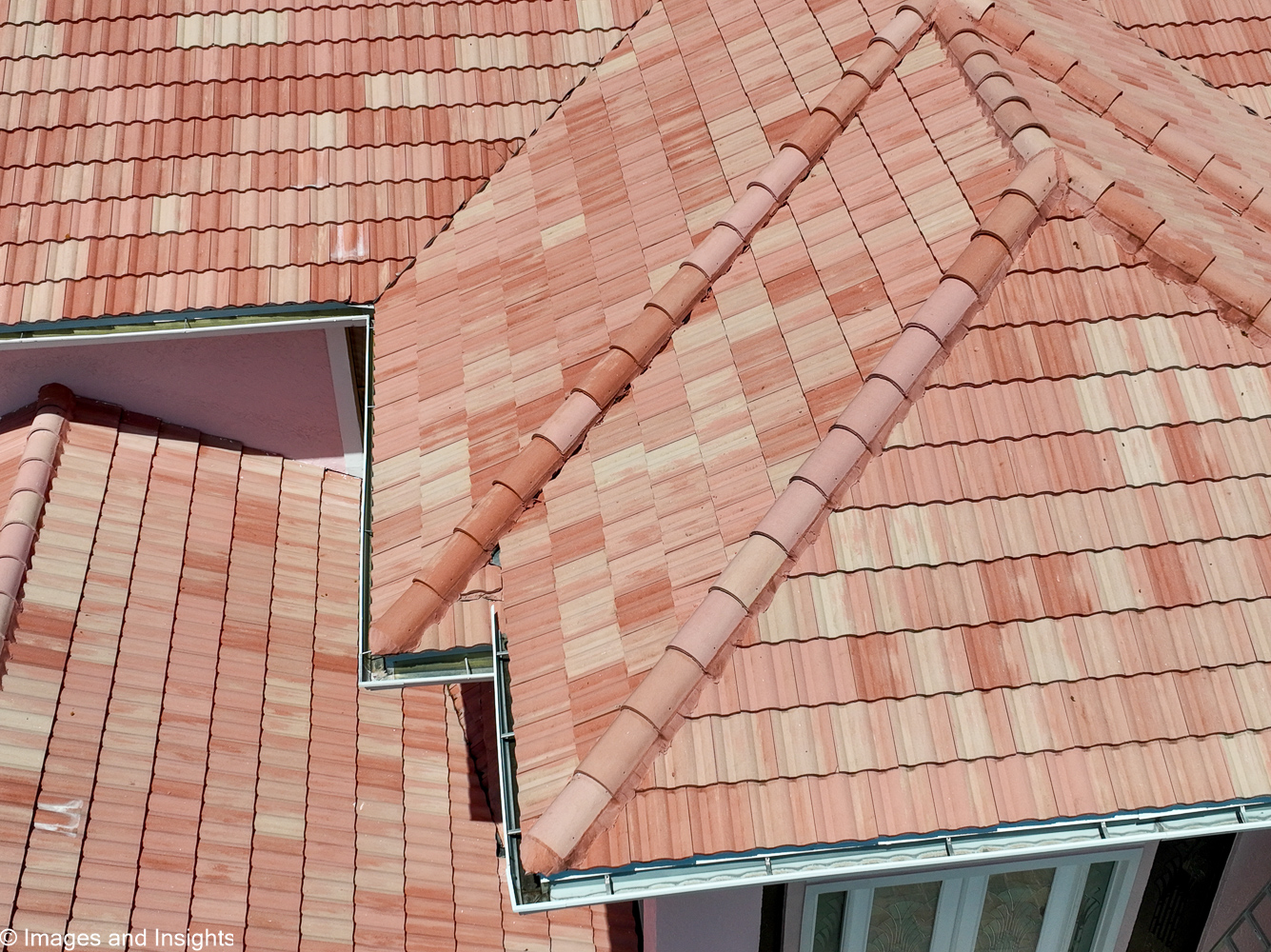 Drone roof inspection Brevard County — broken tile and missing cement detail