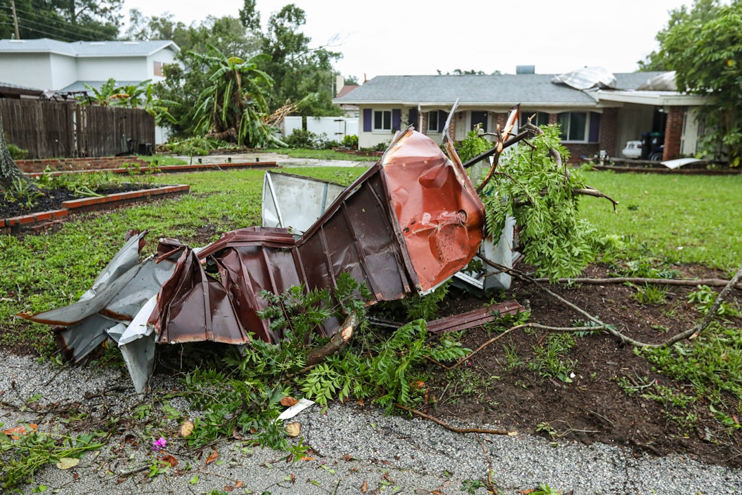 Storm damage drone documentation Brevard County — aerial view of tornado roof damage, Orlando FL (Photo: Mick Haupt / Unsplash)